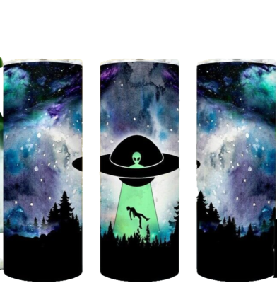 Alien UFO Space 20oz Skinny Tumbler Insulated Travel Mug Cup Tumblr | eBay