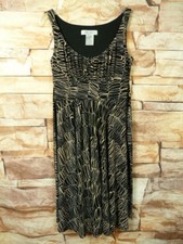 Nine West Black Cream Tie Dress Sleeveless Sizes 2  F -26