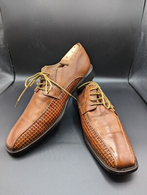 Fratelli Select Men Leather Shoe Square Toe 11M Brown Basket 
