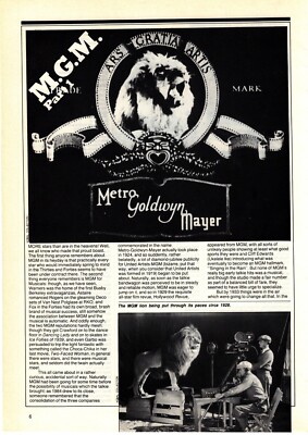 (F&F13) ARTICLE & PICTURE, M.GM. STUDIOS PART 1 METRO GOLDWYN MAYER