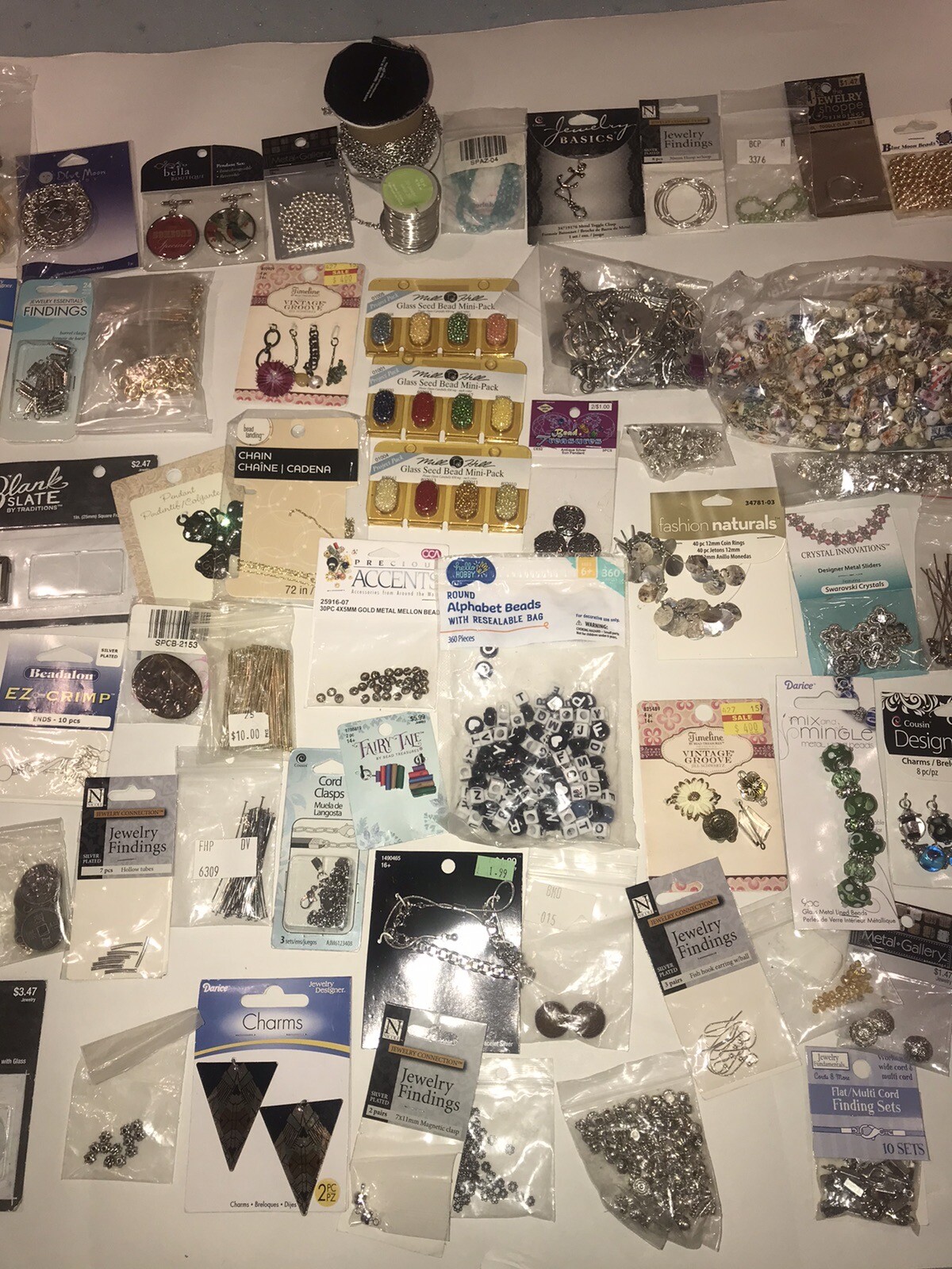 Large Jewelry Making Supplies Lot Beads Charms Findings Stones New In