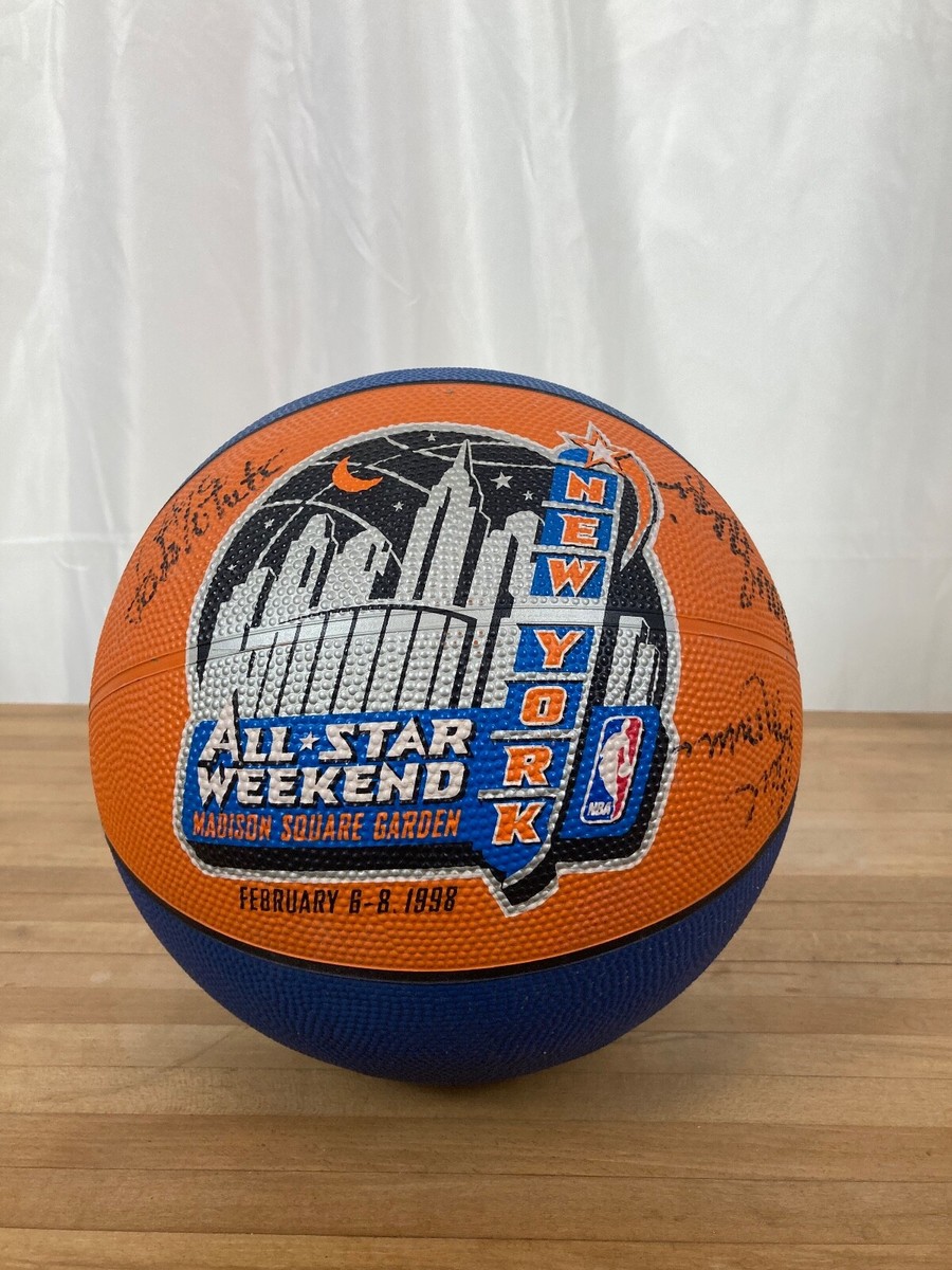 1998 NBA All Star Weekend Signed Basketball Signatures Malone Gervin  Frazier