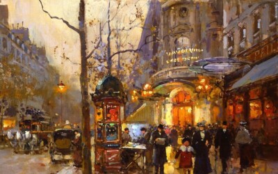 【中古】［CD］Le Theatre Parisien Theatre du Vaudeville Edouard Cortes Art Print 1882 Paris Street