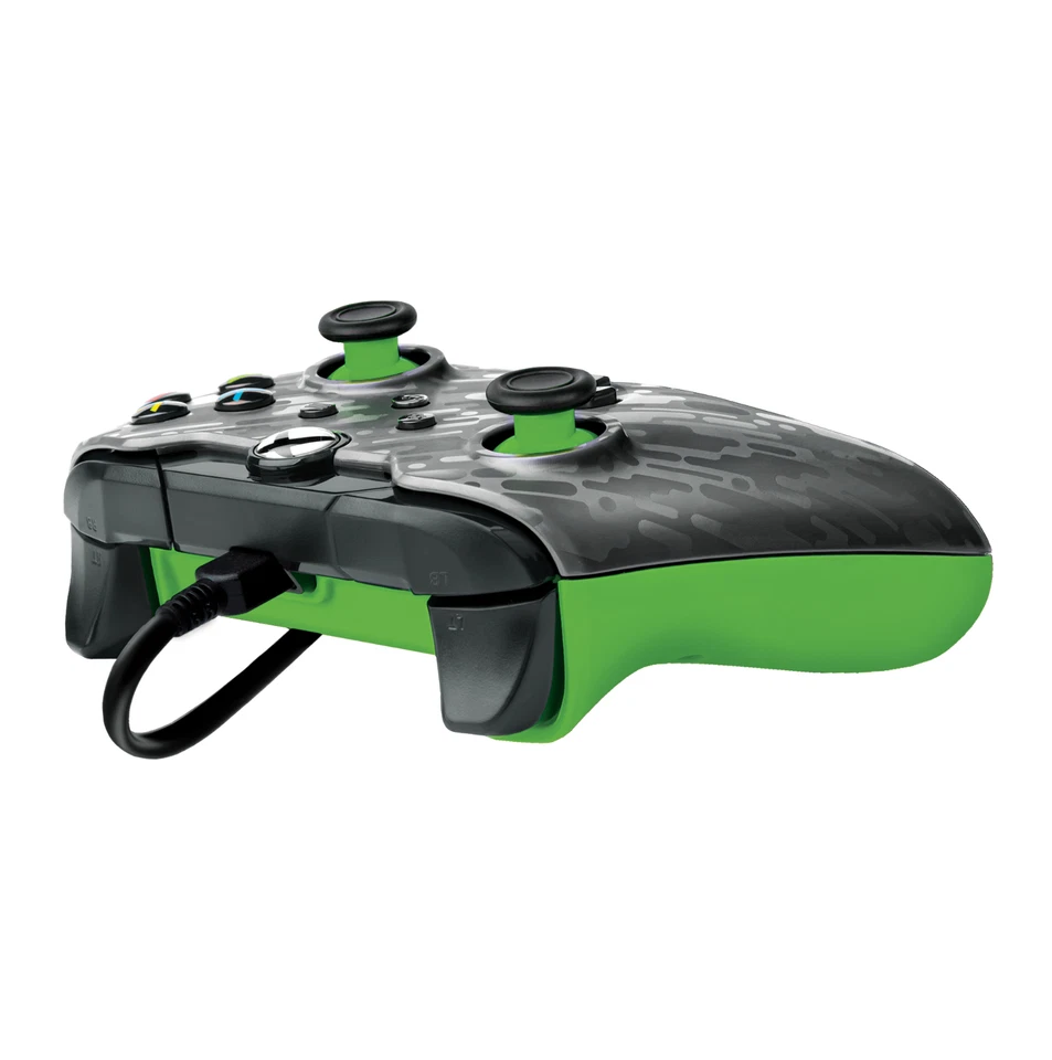 PDP Neon Wired Controller for Xbox X|S & Xbox One - Carbon & Green (049-012)™ - Image 3 of 4