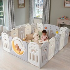 Nursery Playpen With Activity Panel Safety Gate for Baby Gift Ideas for Kids NEW