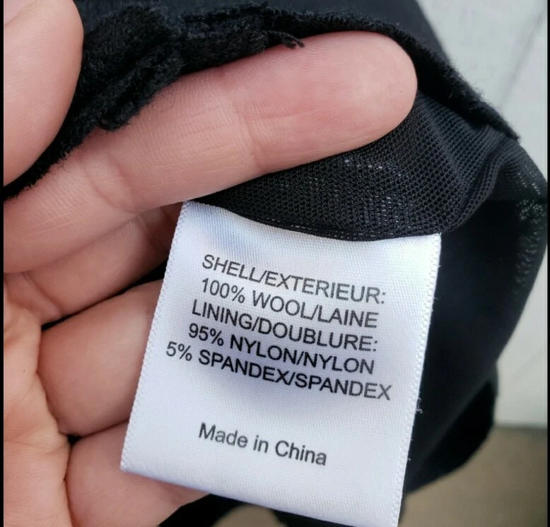 Abito Tory Burch Taletta lana nero midi senza maniche piccolo crepe