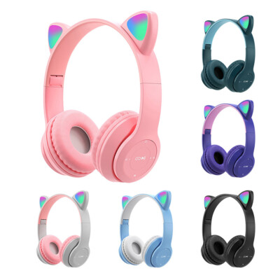 Auriculares Bluetooth Gato Conejo Oreja LED Micrófono