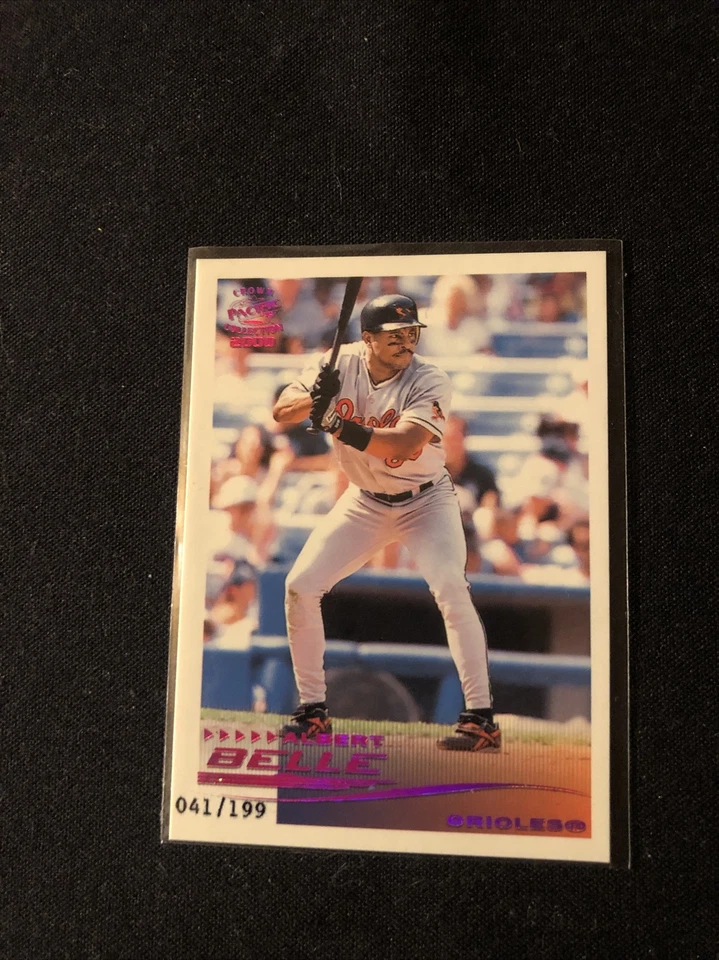 ⚾️1996🔥HittersINC🔥Albert Belle🔥#0757/4000+Pacific👑Coll#041/199+2🃏1st$25🎊 - Image 2 of 4