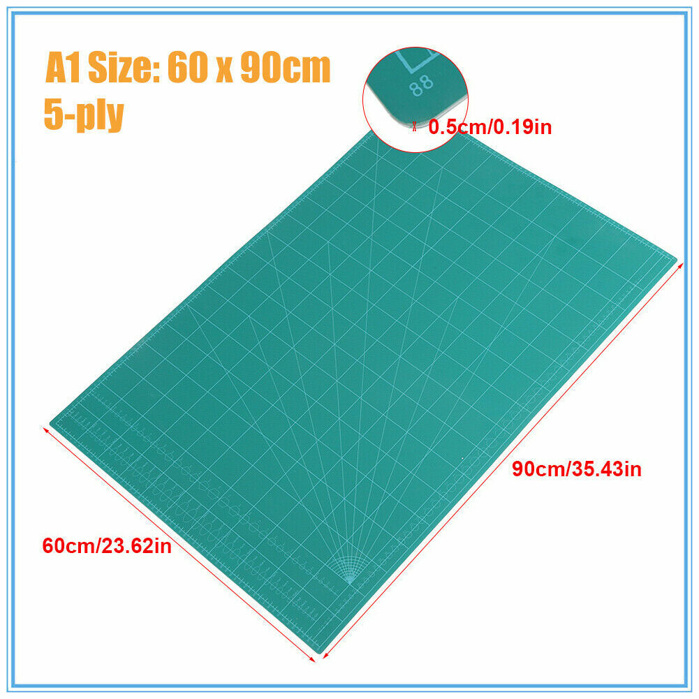 A1 Self Healing Cutting Mat 600x900mm Craft Cutting Pad 5 Ply PVC Cut Mat eBay
