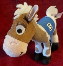 DISNEY PARKS 9" STUFFED 3 RACEHORSE PONY, TOY STORY WOODYS HORSE BULLSEYE