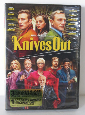Knives Out (DVD 2020) Daniel Craig, C. Plummer, Jamie Lee Curtis