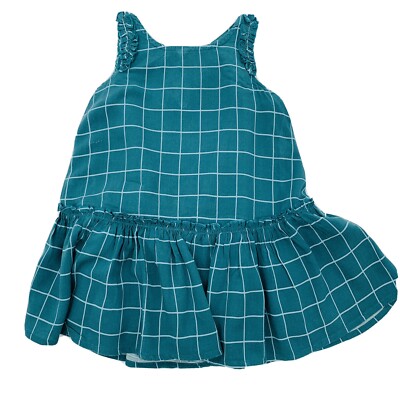Nordstrom private 2T Toddler Girls Dress Cotton A-Line Green Plaid NwD 8618