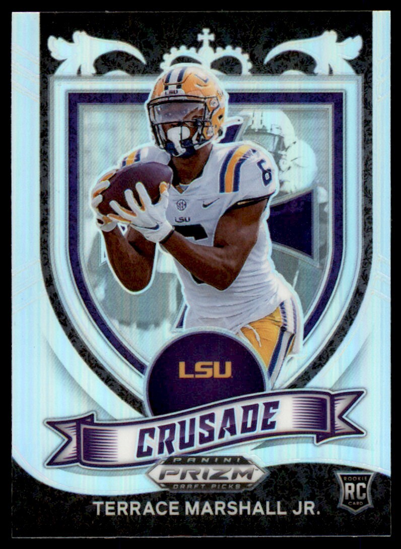 2021 Panini Prizm Draft Picks Silver Terrace Marshall Jr. Rookie LSU Tigers
