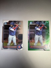 2022 Bowman #BCP-124 Quintero Chrome Prospects Green Refractor 65/99 1st + Base