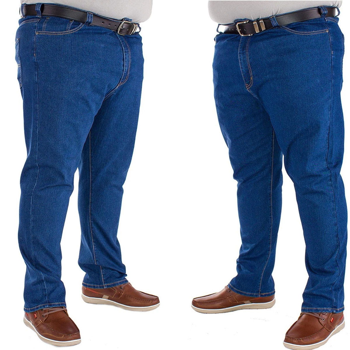 Mens New Kam Regular fit stretch Stone wash Jeans in Big Tall king Plus Sizes