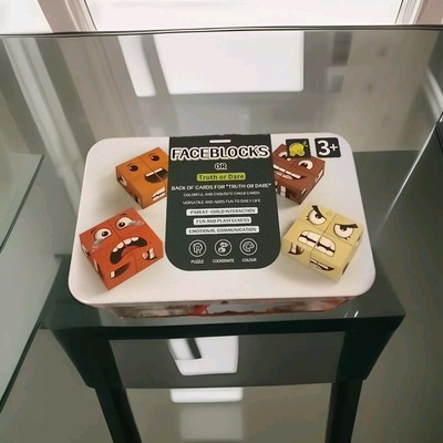 Face Change Game Face Blocks Game for Kids, Wooden Face Changing Magic Cube Game