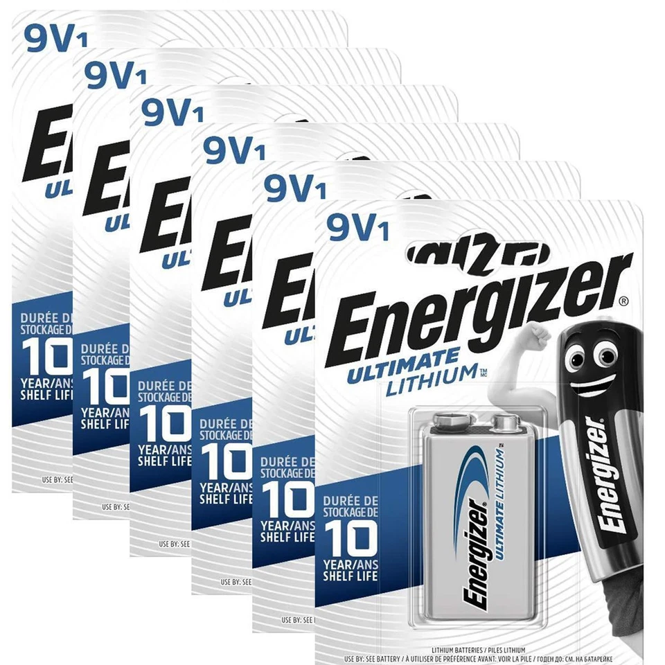 6 x Energizer Ultimate Lithium 9V Blockbatterie 4LR61 ideal für Rauchmelder - Bild 1 von 1