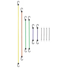 Standard Bungee Cord with Hooks Value Pack Assortment - 10 Piece