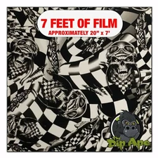 Hydrographic film Racing Skulls hydro dipping 7' x 20" hydro dip