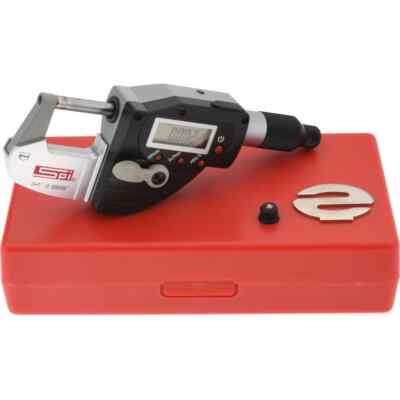 SPI 10-800-1 Electronic Outside Micrometer: IP65 Protection, 0 to 25mm (0 to 1'')