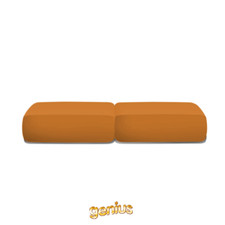 Coppia di copricuscini comodi Genius Biancaluna per 1-2-3 posti in tinta unita