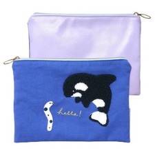 Two-person pouch: Garden eel and killer whale