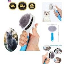 Self Cleaning Slicker Brush Cat Dog Grooming Massager for Shedding and Deshed...