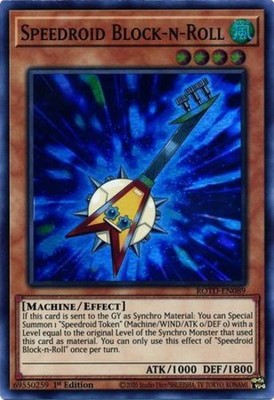 Speedroid Block-n-Roll - ROTD-EN089 - Super Rare - 1st Edition - Moderately Play