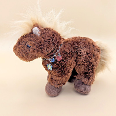 GANZ Webkinz Horse HM103 Retired with bonus charm bracket / necklace No tag