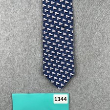 Vineyard Vines Neck Tie Silk Blue Whale Flag All Over Print