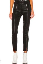 NWT Paige Jeans Talita Zip Ultra Skinny Black Fog Luxe Coating Sz 30