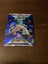 2025 Panini Crusade Seattle Mariners Jurrangelo Cijntje Blue Cracked Ice Card