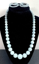 Vintage Sterling Silver 925 Graduated Aquamar...