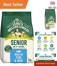 2kg Hypoallergenic Dry Dog Food - Fish & Rice for Senior Dogs