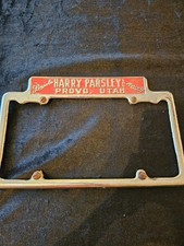 1952 Lincoln Mercury Dealership Harry Parsley License Plate Frame Provo Ut