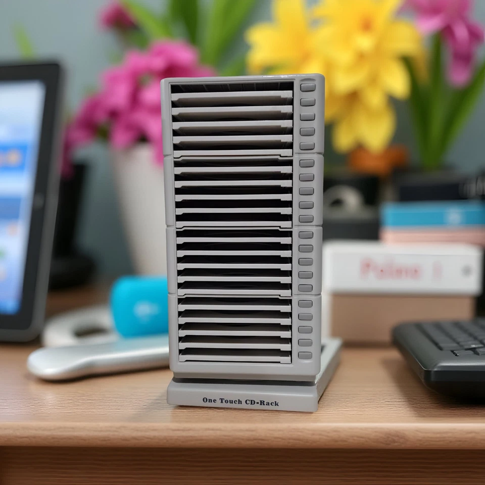 Estante de almacenamiento de CD One Touch para 20 CD botón de liberación Foto 4 de 4