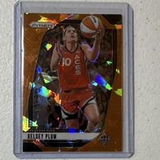 Panini Prizm WNBA Kelsey Plum 77 Las Vegas Aces Orange Cracked Ice Color Match M