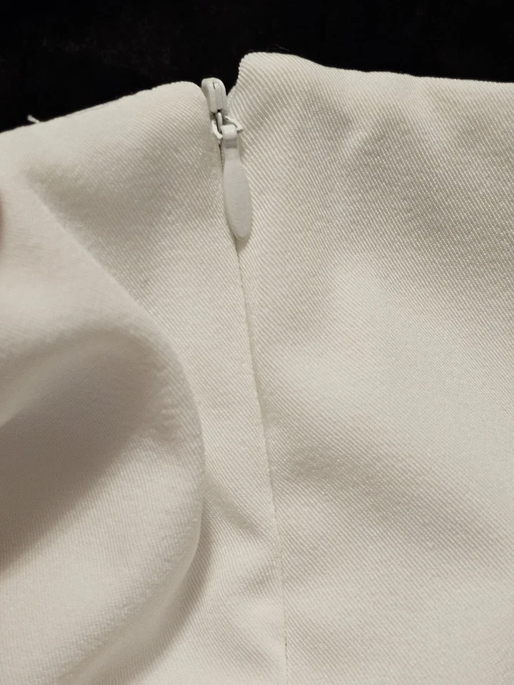 Joseph Ribkoff Wide Leg Flat Front Off White Pants Trousers Size 20 Boho Career - Image 3 of 4