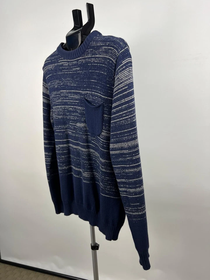 Oliver Spencer Men's Navy Striped 100% Cotton Jumper Sweater S - image 3 of 4