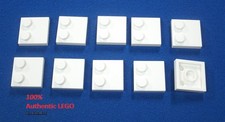 LEGO NEW 2x2 White Tile with Studs on Edge (10x) 6218822 Brick 33909