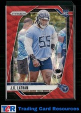 2024 Panini Prizm #334 J.C. Latham Red Wave #/149