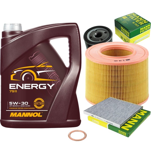 Inspektionspaket 5L Mannol Energy 5W-30 FüR Renault Megane Scenic 2.0I 1.9 D-image