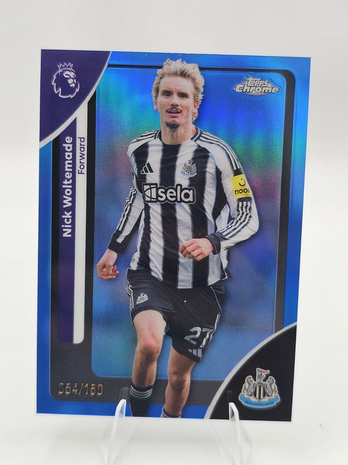 2025-26 Chrome EPL Nick Woltemade Blue Refractor /150