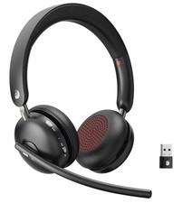 Wireless Headset w Mic for Work, Bluetooth 5.3 Headsets AI Noise Cancelling