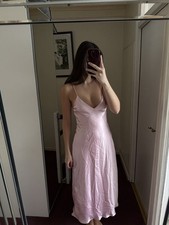 Zara baby pink satin midi dress 3248/331/621 - Size M