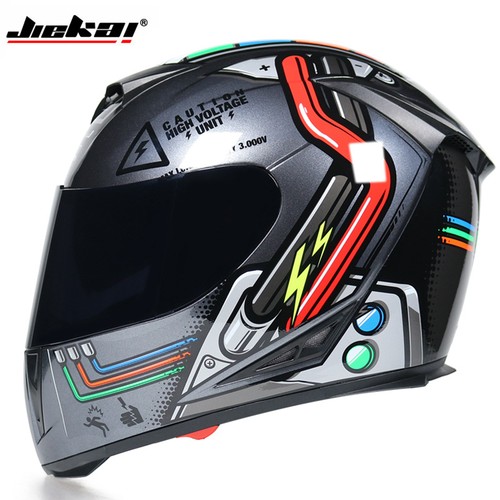 Bluetooth Full Face Motorcycle Helmet Double Lens Bike Bicycle Crash Helmet DOT - Foto 34 di 60