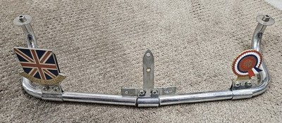 DESMO STYLE BADGE BAR CURVED. CAME FROM MG MODEL B. USED