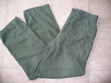 Vtg OG-107 Cotton Sateen Utility Trousers Military Pants Size 26X27 READ