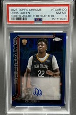 2025-26 Topps Chrome Derik Queen #TCAR-DQ Blue Refractor Rookie RC Auto /150