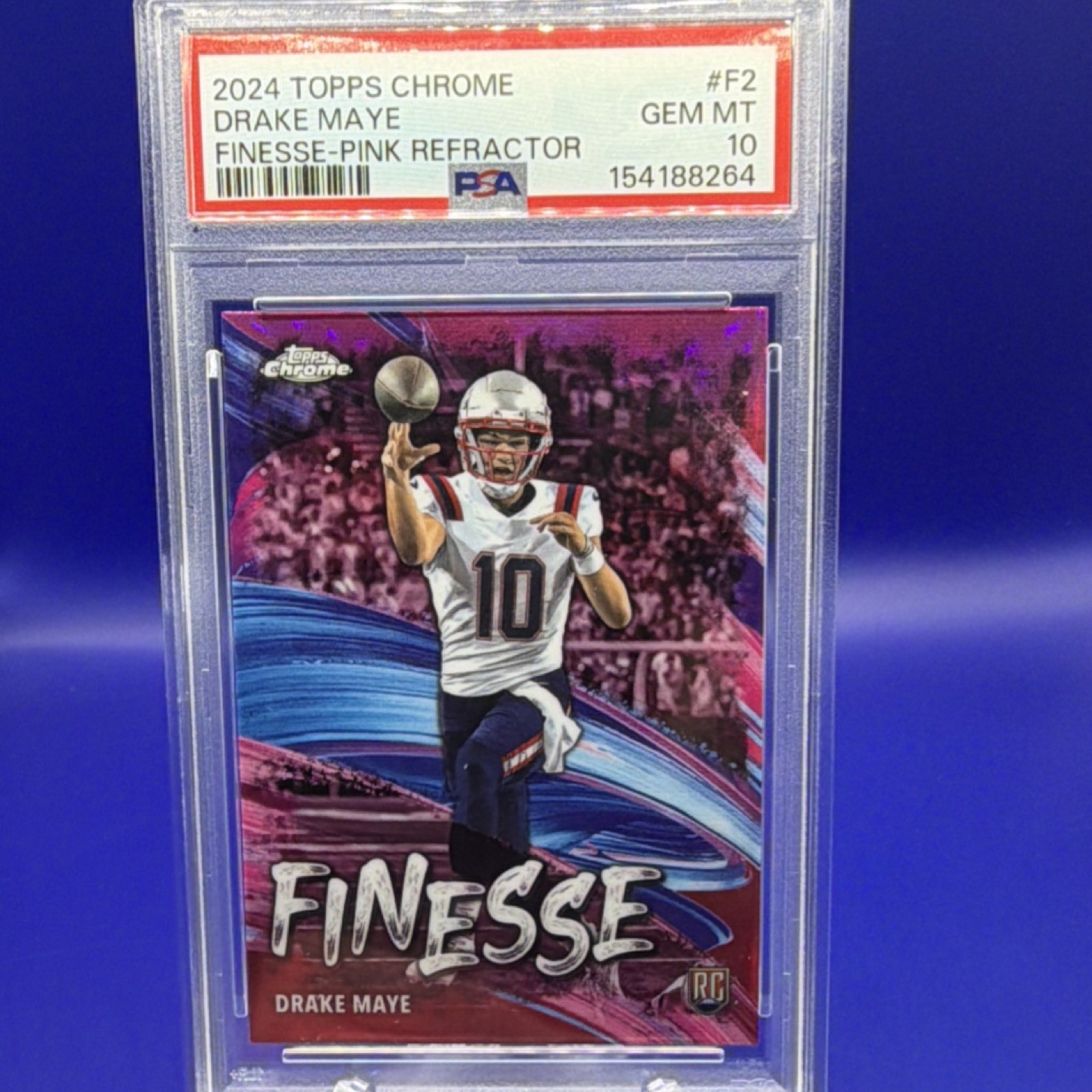 Drake Maye Topps Chrome Finesse #F2 Pink Refractor